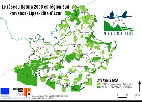 Les 128 sites Natura 2000 de la région Sud - PACA